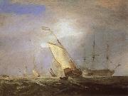 Joseph Mallord William Turner Warship Sweden oil painting artist